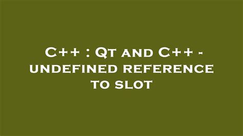 Qt slots de undefined reference (referência indefinida